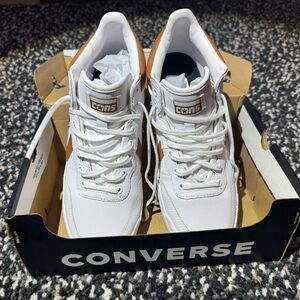 Converse CONS White and Brown High Top